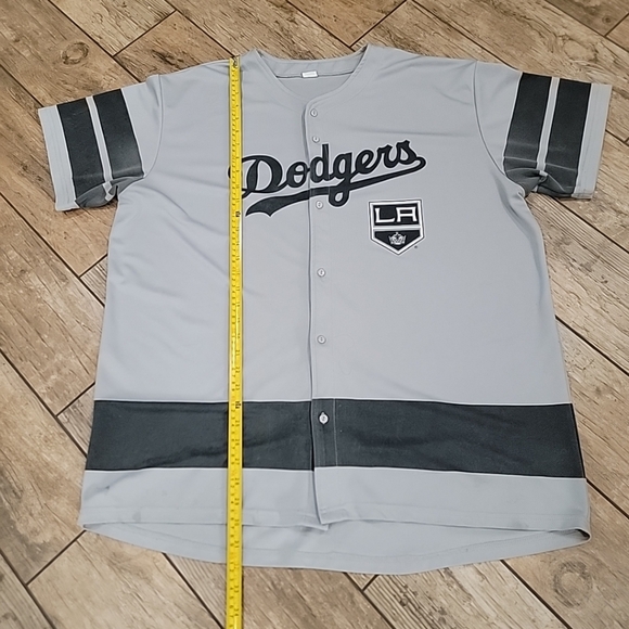 Los Angeles DODGERS x KINGS Baseball Hockey SGA XL Jersey MLB Gray"" READ""DESC. - Picture 3 of 8